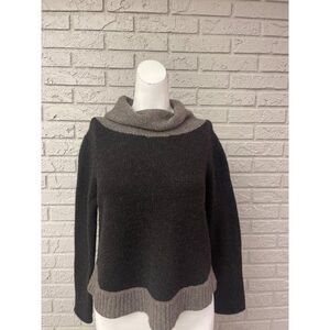 Eileen Fisher Petite Women Wool Turtleneck Cropped Long Sleeve Sweater Size PP